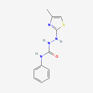 molecular formula C11H12N4OS B15155158 2-(4-Methyl-1,3-thiazol-2-yl)-N-phenylhydrazinecarboxamide 