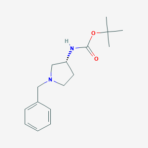 molecular formula C16H24N2O2 B151552 (3R)-(+)-1-Benzyl-3-(tert-butoxycarbonylamino)pyrrolidine CAS No. 131878-23-4