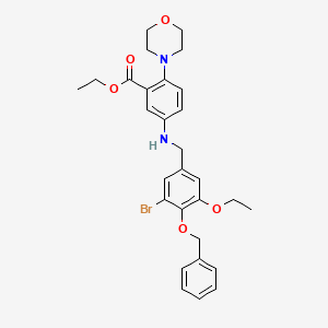 molecular formula C29H33BrN2O5 B15155227 Ethyl 5-{[4-(benzyloxy)-3-bromo-5-ethoxybenzyl]amino}-2-(morpholin-4-yl)benzoate 