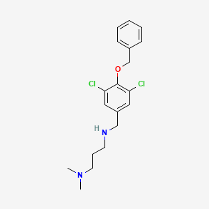molecular formula C19H24Cl2N2O B15155235 N-[4-(benzyloxy)-3,5-dichlorobenzyl]-N-[3-(dimethylamino)propyl]amine 