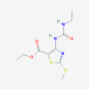 molecular formula C10H15N3O3S2 B15155281 Ethyl 4-[(ethylcarbamoyl)amino]-2-(methylsulfanyl)-1,3-thiazole-5-carboxylate 