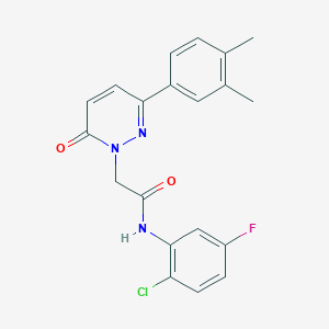 molecular formula C20H17ClFN3O2 B15155292 N-(2-chloro-5-fluorophenyl)-2-[3-(3,4-dimethylphenyl)-6-oxopyridazin-1(6H)-yl]acetamide 