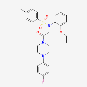 molecular formula C27H30FN3O4S B15155378 N-(2-ethoxyphenyl)-N-{2-[4-(4-fluorophenyl)piperazin-1-yl]-2-oxoethyl}-4-methylbenzenesulfonamide 