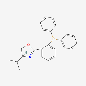 molecular formula C24H24NOP B15155480 Diphenyl-[2-(4-propan-2-yl-4,5-dihydro-1,3-oxazol-2-yl)phenyl]phosphane 