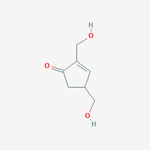 molecular formula C7H10O3 B151555 2,4-Bis(hydroxymethyl)cyclopent-2-en-1-one CAS No. 133886-37-0