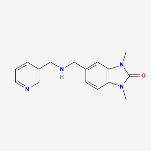 molecular formula C16H18N4O B15155553 1,3-dimethyl-5-{[(pyridin-3-ylmethyl)amino]methyl}-1,3-dihydro-2H-benzimidazol-2-one 