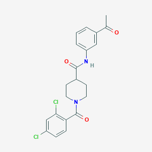 molecular formula C21H20Cl2N2O3 B15155625 N-(3-acetylphenyl)-1-(2,4-dichlorobenzoyl)piperidine-4-carboxamide 