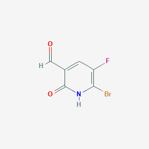 molecular formula C6H3BrFNO2 B15155636 6-Bromo-5-fluoro-2-hydroxynicotinaldehyde 
