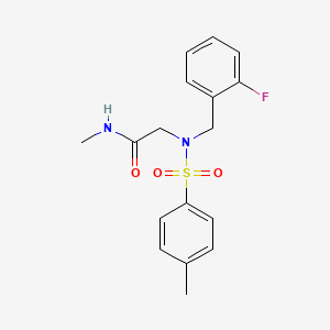 molecular formula C17H19FN2O3S B15155650 N~2~-(2-fluorobenzyl)-N-methyl-N~2~-[(4-methylphenyl)sulfonyl]glycinamide 