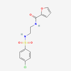 molecular formula C13H13ClN2O4S B15155652 N-(2-{[(4-chlorophenyl)sulfonyl]amino}ethyl)furan-2-carboxamide 