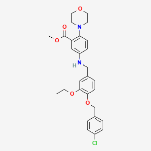 molecular formula C28H31ClN2O5 B15155662 Methyl 5-({4-[(4-chlorobenzyl)oxy]-3-ethoxybenzyl}amino)-2-(morpholin-4-yl)benzoate 