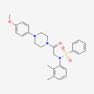 molecular formula C27H31N3O4S B15155665 N-(2,3-dimethylphenyl)-N-{2-[4-(4-methoxyphenyl)piperazin-1-yl]-2-oxoethyl}benzenesulfonamide 