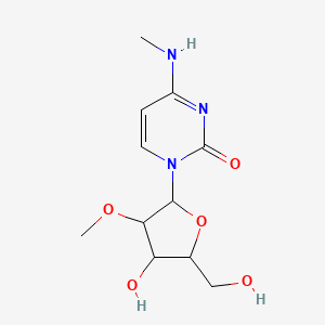 molecular formula C11H17N3O5 B15155746 1-[4-Hydroxy-5-(hydroxymethyl)-3-methoxyoxolan-2-yl]-4-(methylamino)pyrimidin-2-one 