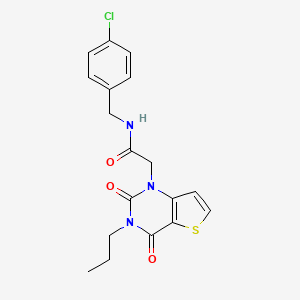 molecular formula C18H18ClN3O3S B15155758 N-(4-chlorobenzyl)-2-(2,4-dioxo-3-propyl-3,4-dihydrothieno[3,2-d]pyrimidin-1(2H)-yl)acetamide 