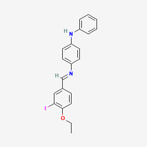 molecular formula C21H19IN2O B15155786 N-[(E)-(4-ethoxy-3-iodophenyl)methylidene]-N'-phenylbenzene-1,4-diamine 