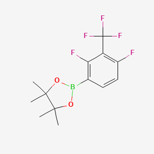 molecular formula C13H14BF5O2 B15155790 2-(2,4-Difluoro-3-(trifluoromethyl)phenyl)-4,4,5,5-tetramethyl-1,3,2-dioxaborolane 