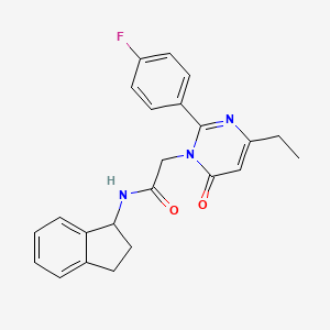 molecular formula C23H22FN3O2 B15155804 N-(2,3-dihydro-1H-inden-1-yl)-2-[4-ethyl-2-(4-fluorophenyl)-6-oxopyrimidin-1(6H)-yl]acetamide 