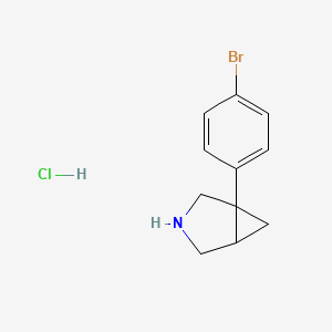 molecular formula C11H13BrClN B15155810 1-(4-Bromophenyl)-3-azabicyclo[3.1.0]hexane hydrochloride 