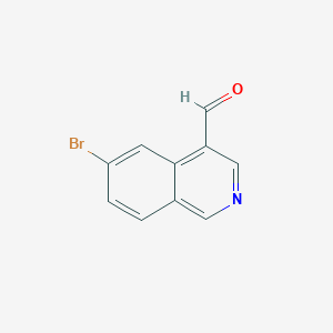 molecular formula C10H6BrNO B15155855 6-Bromoisoquinoline-4-carbaldehyde 