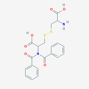 molecular formula C20H20N2O6S2 B15155879 2-amino-3-{[2-(N-benzoyl-1-phenylformamido)-2-carboxyethyl]disulfanyl}propanoic acid 