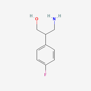molecular formula C9H12FNO B15155944 3-Amino-2-(4-fluorophenyl)propan-1-ol 