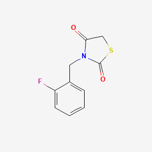 molecular formula C10H8FNO2S B15155967 3-(2-Fluorobenzyl)-1,3-thiazolidine-2,4-dione 