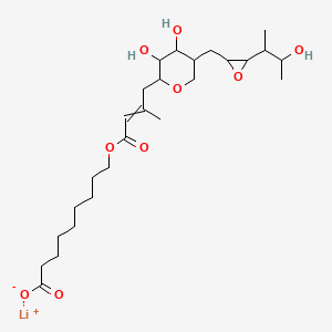 molecular formula C26H43LiO9 B15155973 lithium;9-[4-[3,4-dihydroxy-5-[[3-(3-hydroxybutan-2-yl)oxiran-2-yl]methyl]oxan-2-yl]-3-methylbut-2-enoyl]oxynonanoate 