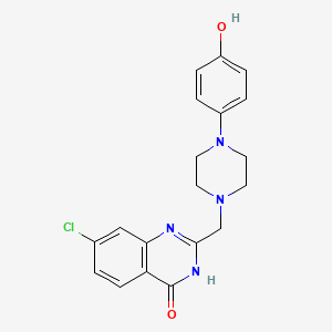 molecular formula C19H19ClN4O2 B15156003 7-Chloro-2-((4-(4-hydroxyphenyl)piperazin-1-yl)methyl)quinazolin-4(3H)-one 