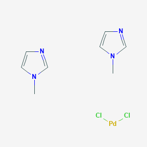 molecular formula C8H12Cl2N4Pd B15156042 Palladium, dichlorobis(1-methyl-1H-imidazole)- 