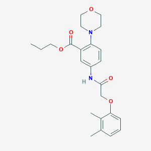 molecular formula C24H30N2O5 B15156123 Propyl 5-{[(2,3-dimethylphenoxy)acetyl]amino}-2-(morpholin-4-yl)benzoate 