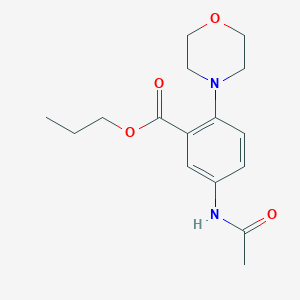 molecular formula C16H22N2O4 B15156139 Propyl 5-(acetylamino)-2-(morpholin-4-yl)benzoate 