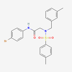 molecular formula C23H23BrN2O3S B15156176 N-(4-bromophenyl)-N~2~-(3-methylbenzyl)-N~2~-[(4-methylphenyl)sulfonyl]glycinamide 