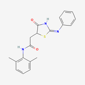 molecular formula C19H19N3O2S B15156188 N-(2,6-dimethylphenyl)-2-[(2Z)-4-oxo-2-(phenylimino)-1,3-thiazolidin-5-yl]acetamide 