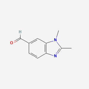molecular formula C10H10N2O B15156227 1,2-Dimethyl-1H-benzo[d]imidazole-6-carbaldehyde 