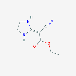 molecular formula C8H11N3O2 B15156401 Ethyl cyano(imidazolidin-2-ylidene)acetate 