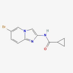molecular formula C11H10BrN3O B15156445 N-(6-Bromoimidazo[1,2-a]pyridin-2-yl)cyclopropanecarboxamide 