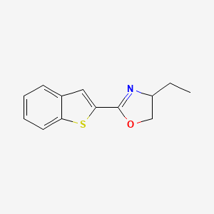 molecular formula C13H13NOS B15156499 2-(1-Benzothiophen-2-yl)-4-ethyl-4,5-dihydro-1,3-oxazole 
