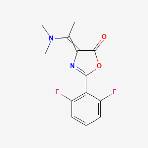 molecular formula C13H12F2N2O2 B15156519 2-(2,6-Difluorophenyl)-4-[1-(dimethylamino)ethylidene]-1,3-oxazol-5-one 
