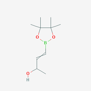 molecular formula C10H19BO3 B15156546 4-(4,4,5,5-Tetramethyl-1,3,2-dioxaborolan-2-yl)but-3-en-2-ol 