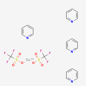 molecular formula C22H20CuF6N4O6S2 B15156670 Cu(pyridine)4(OTf)2 
