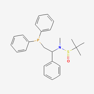 molecular formula C25H30NOPS B15156683 N-[2-(diphenylphosphanyl)-1-phenylethyl]-N,2-dimethylpropane-2-sulfinamide 