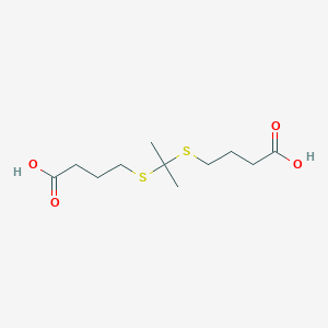 molecular formula C11H20O4S2 B15156689 4,4'-(Propane-2,2-diylbis(sulfanediyl))dibutyric acid 