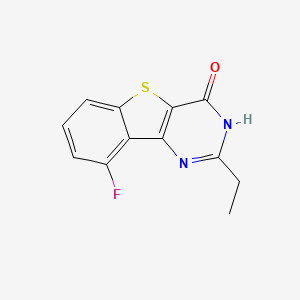molecular formula C12H9FN2OS B15156728 2-ethyl-9-fluoro[1]benzothieno[3,2-d]pyrimidin-4(3H)-one 