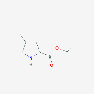 molecular formula C8H15NO2 B15156735 Ethyl 4-methylpyrrolidine-2-carboxylate 