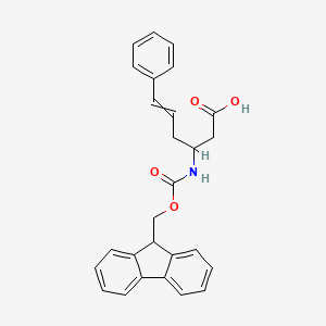 molecular formula C27H25NO4 B15156799 Fmoc-beta-hoala(styryl)-oh 