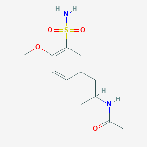 molecular formula C12H18N2O4S B15156867 N-[1-(4-methoxy-3-sulfamoylphenyl)propan-2-yl]acetamide 