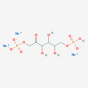 molecular formula C6H11Na3O12P2 B15156901 Trisodium 6-(hydrogen phosphonatooxy)-3,4,5-trihydroxy-2-oxohexyl phosphate 