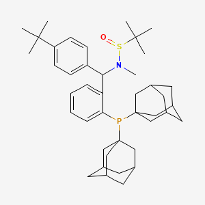 molecular formula C42H60NOPS B15156920 N-({2-[bis(adamantan-1-yl)phosphanyl]phenyl}(4-tert-butylphenyl)methyl)-N,2-dimethylpropane-2-sulfinamide 