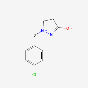 molecular formula C10H9ClN2O B15156986 2-[(4-Chlorophenyl)methylidene]-3,4-dihydropyrazol-2-ium-5-olate 
