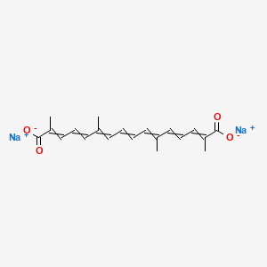 molecular formula C20H22Na2O4 B15157031 Transcrocetinate sodium salt 